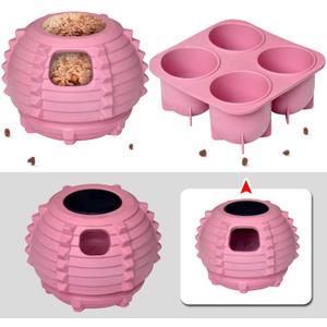 XHX Long-Lasting Interactive Dog Toy to Keep Your Pup Distracted - Safe for Dogs - Low-Mess Design - Dog Toys for Small Dogs 10-25 lbs (Pink, Small)
