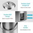 ChefBee Stainless Steel Ice Bucket - 3L Double-Wall Insulated Ice Buckets for Parties with Lid & Tongs, Large Champagne Wine Drink Container Holder, Ideal for Freezer Cocktail Home Bar Accessories
