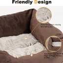 Dog Bed for Small and Mini Medium Dog,Cat Beds for Indoor Cats,Pet Bed for Puppy (Brown, Small)