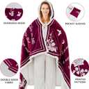 Mothers Day Gifts for Mom, Wearable Hoodie Blanket for-Mothers, Mom blanket Gifts from Daughter, Son, Husband, Sherpa Fleece Mother Blankets, Soft Birthday, Wife, Mama, Red (50*70)