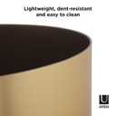 Umbra Metalla 4.75-Gallon(18L) Trash Can, Matte, Brass Look