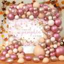 178 pcs Pumpkin Baby Shower Decorations Pink Balloons Set Fall Pumpkin Party for Girls A Sweet Little Pumpkin is On the Way Autumn Baby Shower Garland Arch Kit