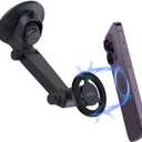 AUROX MagSafe Car Mount for iPhone 15/14/13/12 Series - Super Suction Cup, Stronger Magnets, 360 Rotation & 210 Tilt, Easy Installation, Universal Compatibility