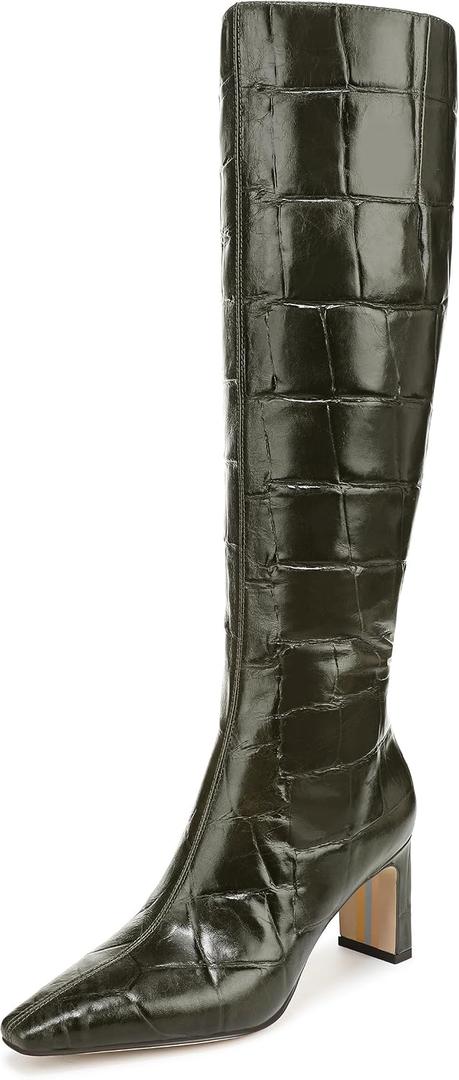 Sam Edelman Women's Sylvia 2 Knee High Boot, Deep Olive Wide Calf, 8