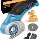 Cardboard Cutter Cordless Electric Scissors - Fathers Day Dad Gifts from Daughter Son, Electric Box Cutter for Cardboard Recycling, Rotary Blade Heavy Duty Carpet Cutting Tools Easter Basket Stuffers (Dark Blue)