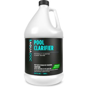 AquaDoc Natural Pool Water Clarifier - 64oz - Helps Clear Cloudy Pool Water for Inground & Above Ground Pools