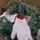 31" Prelit Artificial Christmas Tree Urn Filler  Battery Operated Outdoor Christmas Planter Filler with Timer, Multi-Color Lights, Berries & Pine Cones for Porch, Yard & Garden, 2 Pack