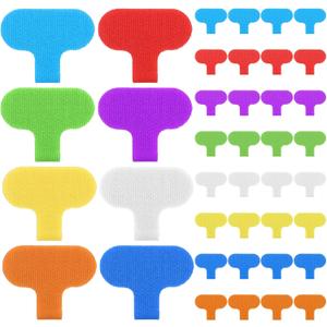 6 x 40 Pcs Cable Labels Tags Multi Color Durable Cable Labels With Writable Surface, Waterproof Wire Labels For Electronics Organization Multi-Color Write On Cord Label, 2.44" X 1.49" Cord Tags (8 Colors)
