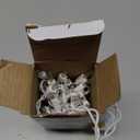Clear Warm White Christmas Lights - 9 ft String of 50 Incandescent Mini Bulbs Multifunctional Lighting Modes, for Decorative, Bedroom, Outdoor, Xmas Twinkle Tree Lights with White Wire Total 10.4 ft