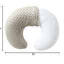 Baby Nursing Pillow and Body Positioner with Premium Slipcover for Breastfeeding for Baby Boys and Girls, Feeding Pillow with Breathable Comfortable Pillowcase (Tidal Foam)