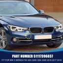 Front Bumper Tow Hook Cover for BMW 3 Series F30 F31 LCI Sedan 320i 325d 328i 330d 2016 2017 2018 Right Passenger Side Towing Eye Cap 51117396837 (Black)