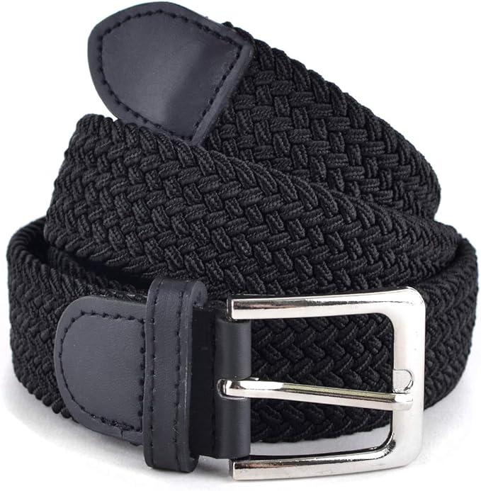 Stretch Braided Woven Golf Belts without Holes, Elastic Casual Belts for Men and Women
60In