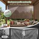 MEOOEM Outdoor Roller Shade 8'W x 6'H, Cordless Patio Shades Roll Up Blinds, 95% UV Block Privacy Sun Shade 8ft x 6ft for Pergola Gazebo Porch Deck, Mocha