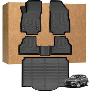 Floor Mats for Chevy Trax 2014-2023 and for Buick Encore (Not for Encore GX) 2013-2023, TPE Waterproof Non-Slip All Weather Protection Custom, Floor Mats & Cargo Liner