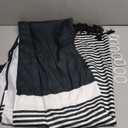 Seasonwood Black Shower Curtain White Striped with Black Tassels,Polyester Bath Curtain Decorative Spa Hotel Heavy Weighted 72-Inch Bathroom Curtains, 72 x 72