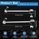 4Pcs Suspension Kit Front & Rear Sway Bar Links Stabilizer Bar Links Kit, Compatible with Toyota Camry Highlander Avalon Venza, Lexus ES300 ES330 RX330 RX350 RX400h, Replaces K90344 K90345