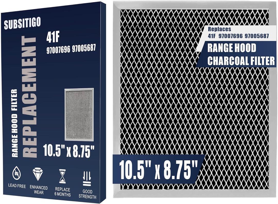97007696 Range Hood Filter 41F Stove Vent Hood Filters for Kitchen Range Hood Filter Replacement Grease Mesh Charcoal Carbon Oven Vent Hood Filters by Size 10.5" x 8.75"
