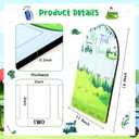 Golf Themed My First Year Photo Frame, Baby's First Year Picture Frame, 12 x 17 Inch Newborn 12 Months Gender Neutral Baby Milestone Memories Display Wood Board for 1st Birthday Decorations Keepsake Gift (green and blue)