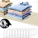 Acrylic Shelf Dividers For Closet Organization Sweater Organizer For Closet -8pack 8 Tall Clear Plastic Shelf Dividers For Closets Shelves Cabinets