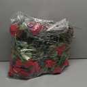 InnoGear 50 Pcs Red Roses Artificial Flowers, Fake Velvet Silk Rose Bulk Faux Flower for Valentine's Gift Decoration DIY Wedding Centerpieces Proposal Bridal Bouquets Party Floral Decor (50, Red)