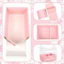 Noxglory 6 Set Mother Day Cake and Flower Clear Boxes Portable Clear Gift Box for Cake Flower Pack Together Transparent Gift Packaging with Ribbon for Mother Day Mom Wife Party