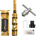 Brass Replacement Cartridge for Moen 1222, Compatible with One Handle Faucets, with Removal Tool