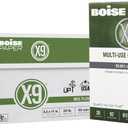 Boise X-9 Multi-Use Print & Copy Paper, Letter Size (8 1/2" x 11"), 92 (U.S.) Brightness, 20 Lb, White, 500 Sheets Per Ream, Case Of 10 Reams