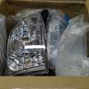 Headlight Assembly Compatible with 2000-2004 Toyota Tundra Double Cab Only & 2000-2004 Toyota Sequoia Headlamp with Turn Signals L & R Bulbs Not Included