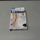 Truform 20-30 Mmhg Compression Stockings for Men & Women, Thigh High Length, Dot Top, Closed Toe, Black, Large (20-30 Mmhg) (Large (1 Pair))