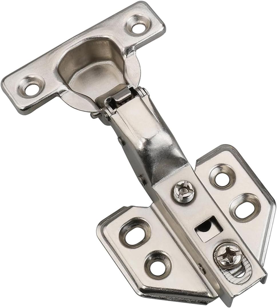 Mini 26mm Cabinet Hinge 95 deg. Soft Close Small Inset Hinge for Thin Door Set of 2 Piece Nickel Plated