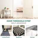 uxcell Floor Transition Strip Self Adhesive, 3" Wide PVC Flat Laminate Door Cover Strip for Doorway Width Less Than 3 Inch White 9.84Ft