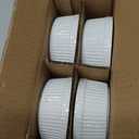 Cinf White 10 oz Set of 4 Souffle Dishes Ramekins Oven Microwave Safe Bowls Creme Brulee Sauce Cups for Baking Cooking Porcelain Individual Serving Size for Desserts