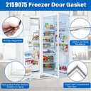 Upgraded 6219 2159075 2159083 Refrigerator Door Gasket Replacement Compatible with Whirlpool KitchenAid Kenmore, 2159083 Fridge Gasket Replace 2159071 2159079 2171177 W10911422 Freezer Seal
