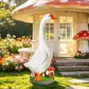 Porch Goose,23 inch Large Porch Goose Statue,Resin Porch Goose Statue