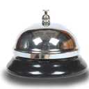 Chrome Steel Desk Kitchen Hotel Counter Reception Restaurant Bar Ringer Call Bell Service Bell 8.5 * 5.5cm Silver