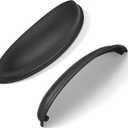 khtumeware 5 Pack 3" Drawer Pulls Matte Black Cabinet Cup Pulls Kitchen Hardware Cabinet Handles Drawer Handles Knobs 3 inch Hole Center