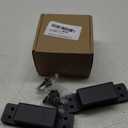 Hidden Door Hinge 5 Inch Hidden Hinges for Doors 2 Pack 304 Stainless Steel Invisible Hinge Heavy Duty Concealed Door Hinge 3mm Thicknesse Silent and Smooth Hidden Door Hinges for Secret Door (Black)