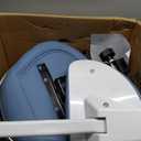 Saddle Stool Chair with Backrest and Foot Ring, Ergonomic Rolling Esthetician Seat for Salon, Tattoo Shop, Spa, Facial lash Home, Dentist Clinic, Esthetician Chair, Blue