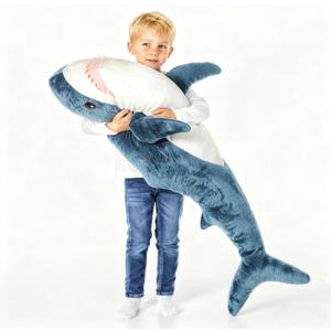 Djungelskog Giant Stuffed Animal, Shark Plush, Shark Stuffed Animal, Shark Pillow for Home Room Dcor- Ideal Gift for Kid Boy,Girl&Girlfriend (100cm/39.3inch)