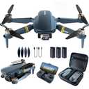 ‌4K Drones with Camera for Adults: 2650ft Long-Range Foldable Quadcopter, 60+ Min Flight, Brushless Motor, Auto Hover & Follow Me (3 Batteries)