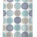 Sunlit Abstract Tree Rings Woody Artistic Small Stall Shower Curtain 36 x 72 Inches RV Half Size Narrow Bathroom Curtains Nature Pale Blue Teal Beige Light Brown Fabric Bathroom Decor