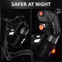ROCKBROS Bike Saddle Bags with Water Bottle Pouch Waterproof Bike Bags Under Seat Pack for Mountain Road Saddle Bag Bicycles Storage Bag