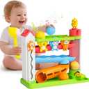 Ussybaby Toddler Musical Toys for 1+ Years Old Boy,Motor Skills Developmental Baby Toy 12-18 Months,Bilingual Toddler Learning Ball Drop Toy Birthday Gift Toys for 1 2 Year Old Boys & Girls(Green)