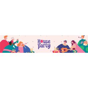 House of Party Happy birthday Banner Rainbow Happy X004PRBZ9P