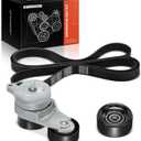 A-Premium Engine Serpentine Belt Drive Kit with Tensioner & Idler Compatible with Honda Accord 03-10, Odyssey 05-10, Pilot 05-08, Ridgeline 06-11 & Acura MDX 03-13, TL 04-08, ZDX 10-12