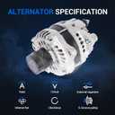 Autoround 4801490AA Alternator Fit for 2009-2020 Dodge Journey L4 2.4L
