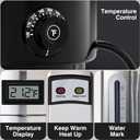 Commercial Coffee Urn, 110-Cup 16L Fast Brew Stainless Steel Hot Beverage Dispenser with Thermometer-Electric Hot Water Urn for Wedding, Party, Catering Events with Easy Cleaning(Double Wall)