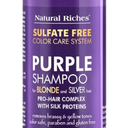 Natural Riches Purple Shampoo and Conditioner Set Sulfate Free Salon Grade for Silver Blonde Platinum Hair. Removes Yellow & Brass tones. Grey Highlighted Hair 16x2 fl oz