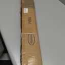 Black Double Corner Window Curtain Rods with Aluminum End Cap Finials and Brackets,1 Inch Diameter Dual Bay Window Curtain Rods, Adjustable 2 Sided 36-72 Inch Double Drapery Rod