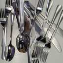 PHILIPALA 20 Piece Silverware Set, Stainless Steel Flatware Set for 4 Food Grade Novelty Flatware Cutlery Utensil Set Include Knife Fork Spoon Mirror Polished Dishwasher Safe
